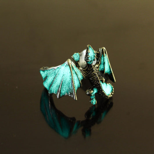 Anillo Lagartija Luminiscente Vintage para Halloween