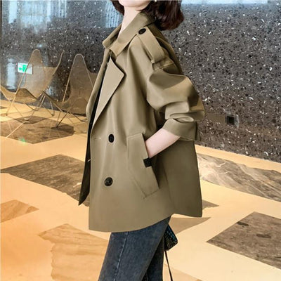 Chaqueta Casual Oversize Estilo Coreano con Cuello Solapa - Image 6