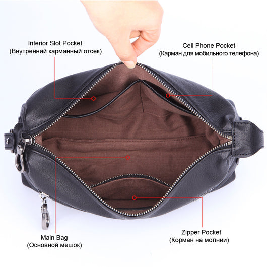 Neceser de Viaje Cuero Genuino Cabeza de Ciervo - Bolsa Multifuncional - Image 6
