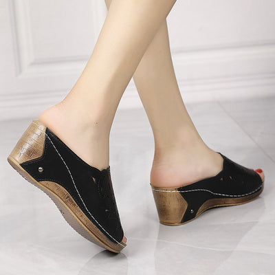 Sandalia Cuña Slip-On con Punta Abierta para Mujer - Image 33
