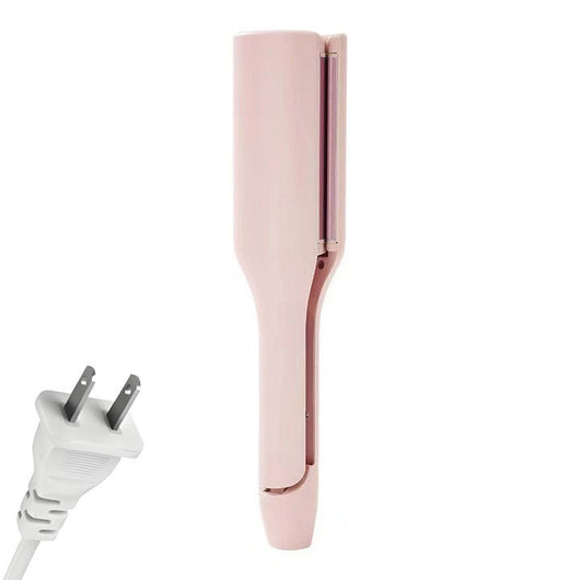 Lavender hair waver with rose gold corrugated plates for creating small curls or waves, shown on a white background. - Image 11