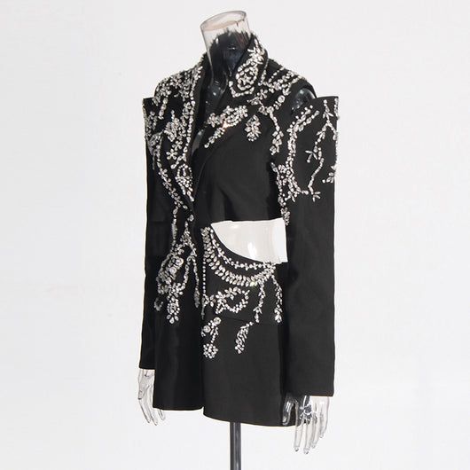 Chaqueta Elegante Calada sin Espalda para Profesionales de Uñas - Image 4
