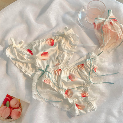 Conjunto de Ropa Interior para Parejas Sabor Durazno - Algodón Seda Fría Verano - Image 11
