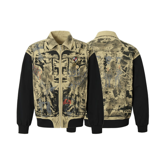 Chaqueta Retro Americana con Bordados y Parches Decorativos - Image 31
