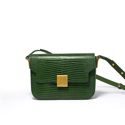 Bolso Bandolera Caballero Patrón Lagarto Cuero Retro Versátil - Image 10