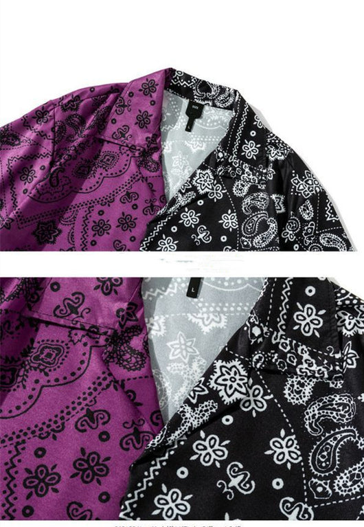 Cardigan de Playa Estampado Flor de Cajú Manga Corta para Hombre - Image 4