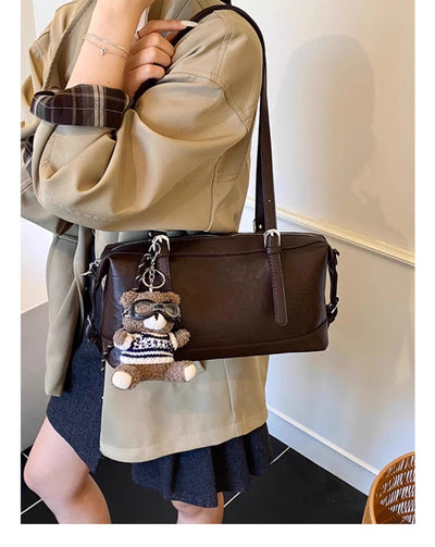 Bolso de Cuero Retro Marrón Weilan para Mujer - Bolsa Portátil de Cuero Encerado - Image 10
