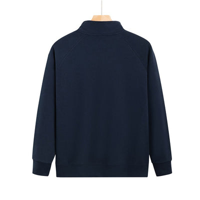 Purple full-zip jacket with a stand-up collar, raglan sleeves, and front pockets, displayed on a hanger. - Image 42