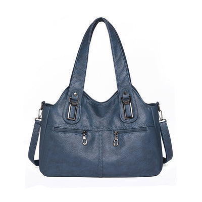 Bolso de Cuero Suave Gran Capacidad Estilo Retro Vintage - Image 11