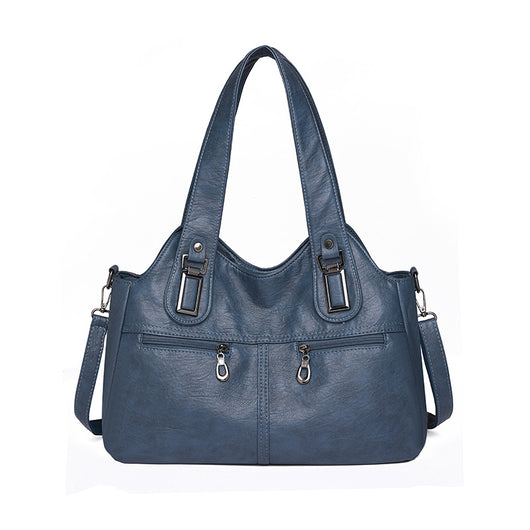 Bolso de Cuero Suave Gran Capacidad Estilo Retro Vintage - Image 11