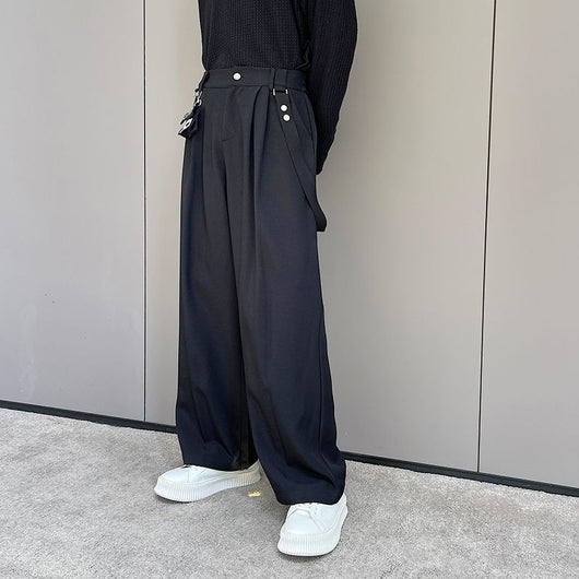 Pantalones Casuales Holgados para Hombre con Pierna Ancha y Caída Larga - Image 8