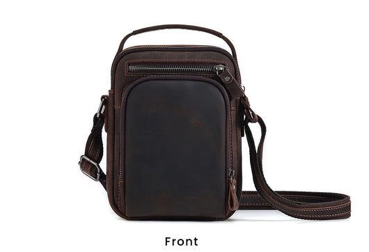 Bolsa Mensajero de Cuero Vintage para Hombre - Image 13