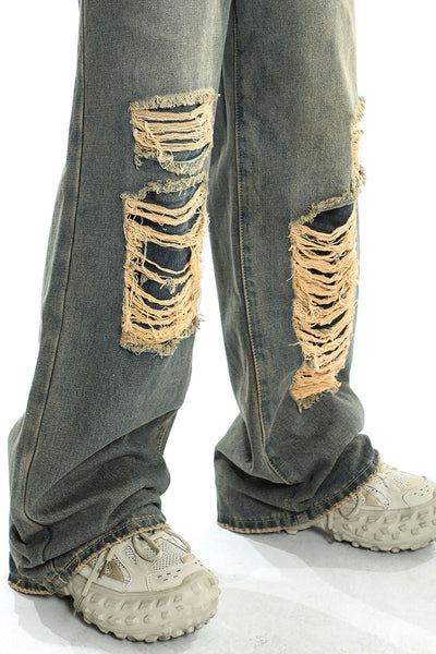Jeans Rotos Vintage con Parches para Hombre - Diseño Nicho - Image 14