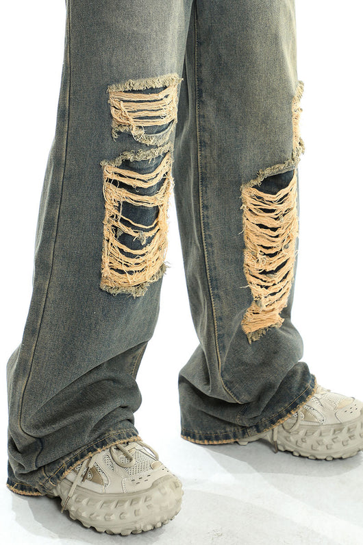 Jeans Rotos Vintage con Parches para Hombre - Diseño Nicho - Image 14