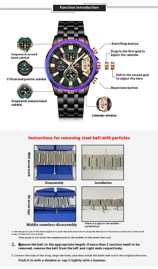 Reloj de Cuarzo Personalizado Resistente al Agua con Esfera de Color Mágico - Image 9