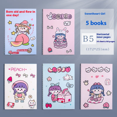Cuaderno A5/B5 Grueso para Práctica y Creatividad con Diseño Corazón - Image 7