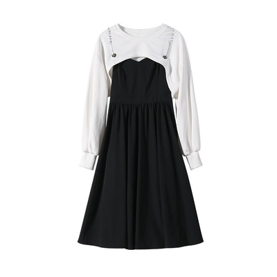 Vestido Midi de Dos Piezas con Cadena de Perlas - Image 7