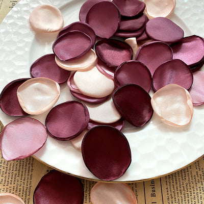 Pétalos de Rosa de Seda 4cm con Borde Quemado - Polvo Luminoso para Bodas - Image 26