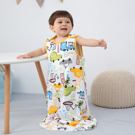 Saco de Dormir Acolchado para Bebé Primavera-Otoño con Diseño de Hongos