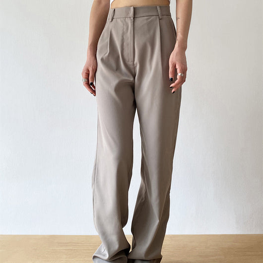 Pantalones Rectos Ajustados Retro para Mujer