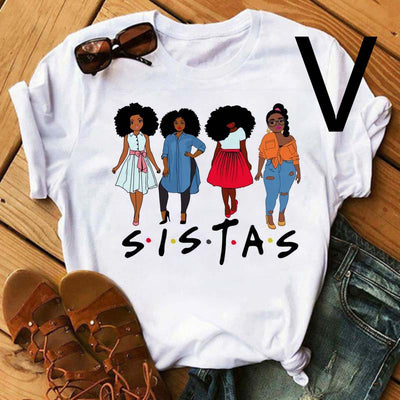 Camiseta Estampada Mujer African Black Girl - Manga Corta - Image 8