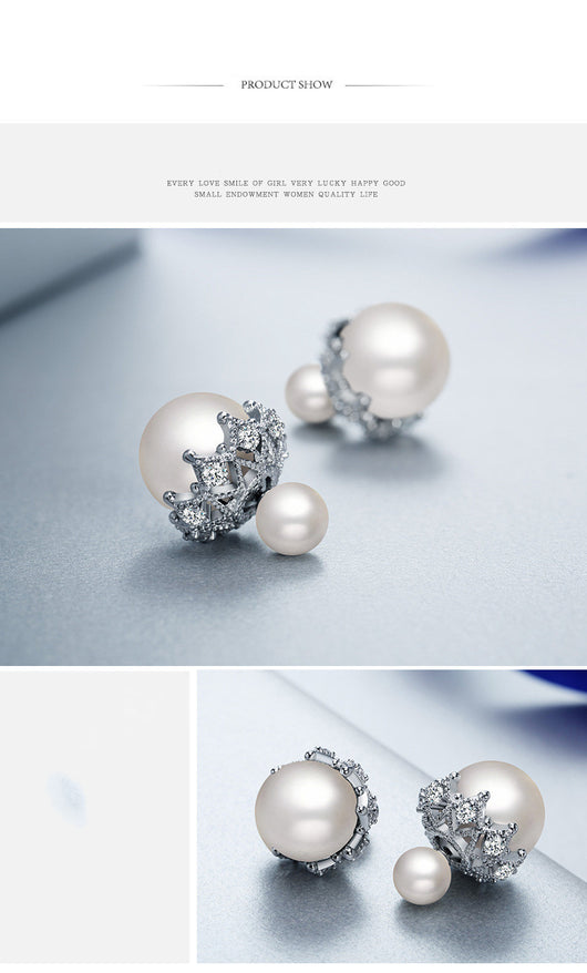 Aretes de Plata Esterlina con Perla Reversible - Image 19