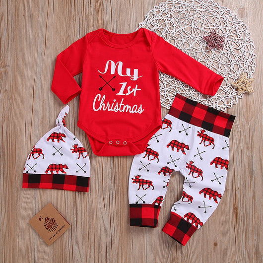 Conjunto de Romper Navideño de Tres Piezas con Letras - Image 10