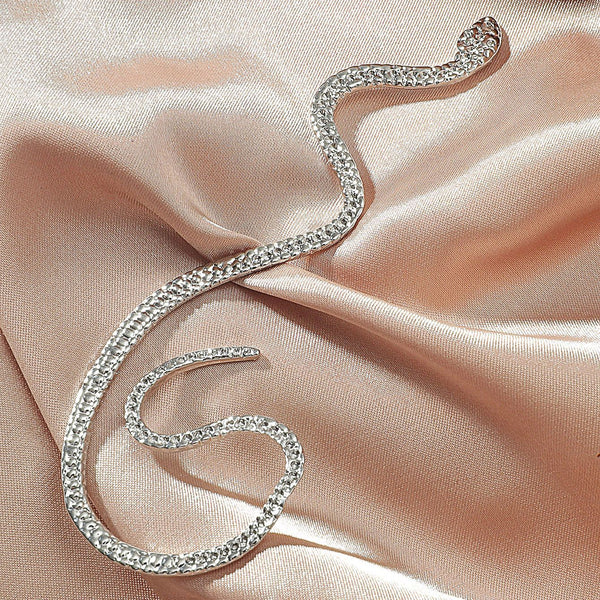 Arete Ear Cuff de Serpiente Vintage con Zirconia - Sin Perforación