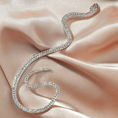 Arete Ear Cuff de Serpiente Vintage con Zirconia - Sin Perforación - Image 2