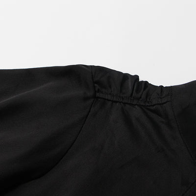 Blusa Ejecutiva de Cuello Mao con Detalles en Contraste - Image 10