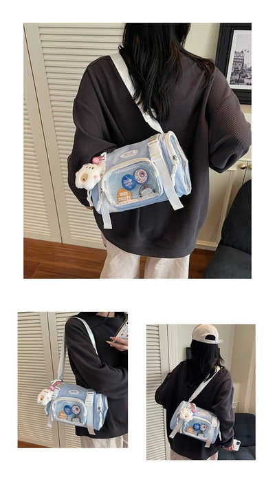 Bolsa Crossbody Transparente Estilo Preppy - Image 17
