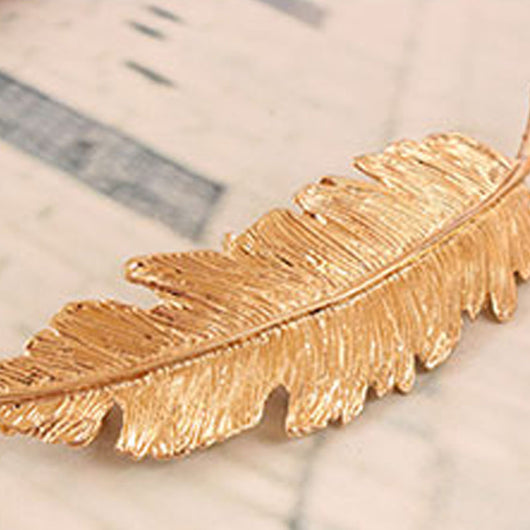 Pinza para el Pelo con Diseño de Hoja y Pluma para Dama - Image 10