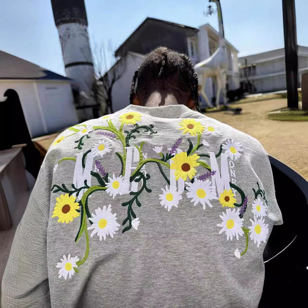 Playera Estival para Hombre con Bordado de Flores