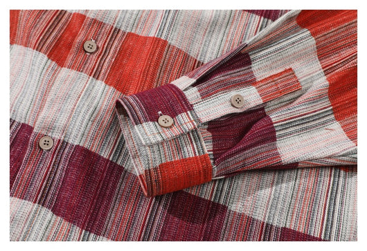 Camisa Retro Holgada de Manga Larga a Rayas - Image 15