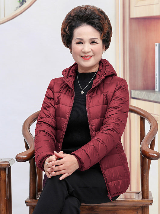 Chaqueta Corta de Plumón de Pato Blanco para Mujer - Abrigo Elegante y Ligero - Image 3