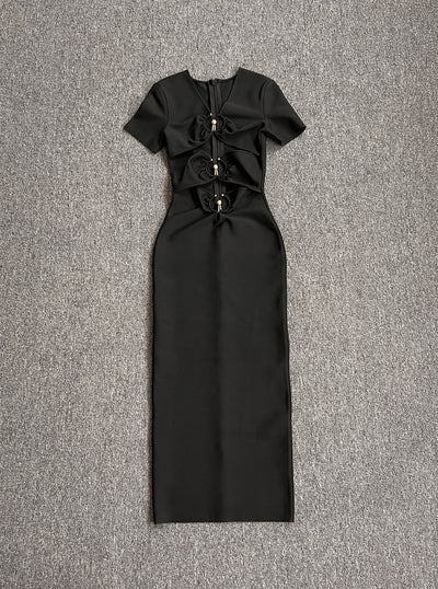 Vestido Bandage Elegante de Verano con Accesorios Metálicos - Ajuste Slim - Image 5