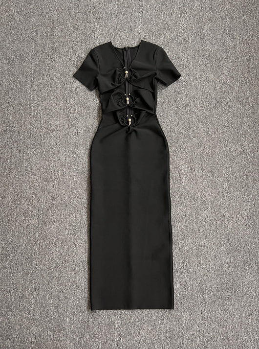 Vestido Bandage Elegante de Verano con Accesorios Metálicos - Ajuste Slim - Image 5