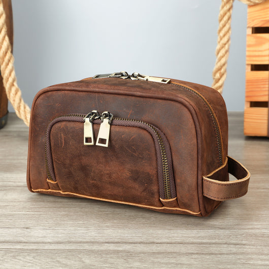 Bolso Retro Cuero Crazy Horse Neutro Multifuncional - Image 16