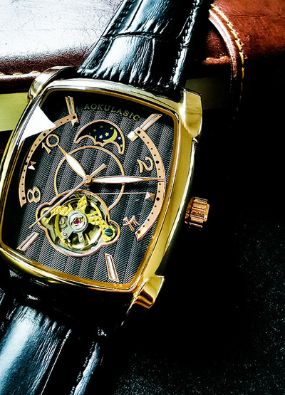 Reloj Mecánico Automático Hombre Esfera Grande Cuadrada - Image 23