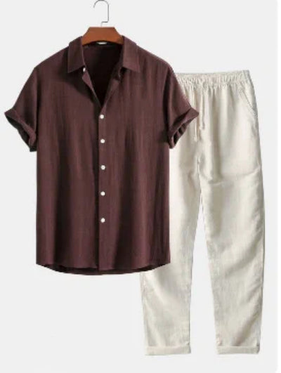 Conjunto Casual Hombre: Camisa Suelta y Pantalón Cómodo - Image 17