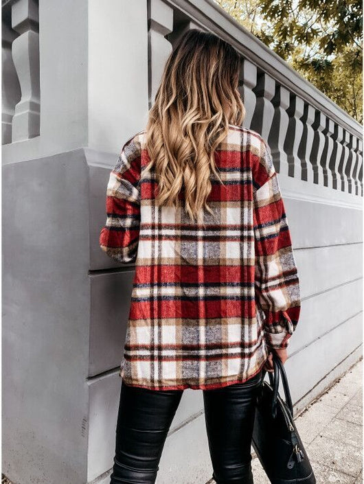 Camisa Chaqueta de Cuadros Manga Larga para Otoño e Invierno - Image 16
