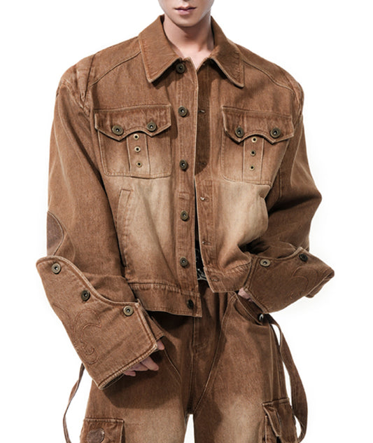 Chaqueta Denim Vintage para Hombre - Corte Primavera - Image 2