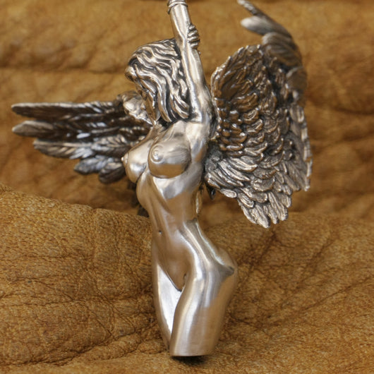 Dije Ángel de Plata Esterlina con Halo Celestial - Image 10