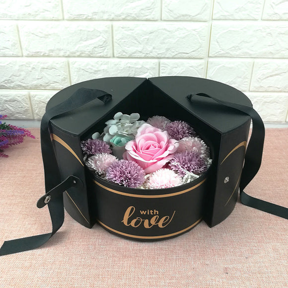 Caja de Regalo Redonda con Apertura Lateral para San Valentín