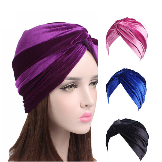 Gorro Bandana Elástico de Terciopelo Otoño Invierno - Image 15