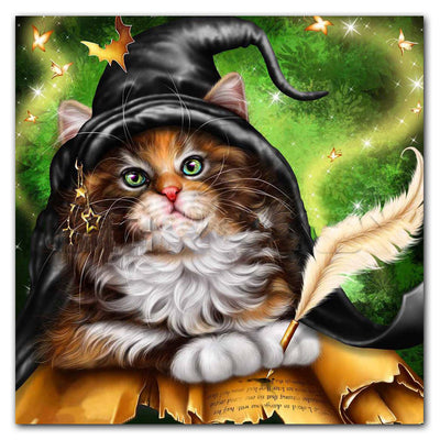 Pintura de Diamantes Gato Halloween Cuadrado - Arte Relajante y Decorativo - Image 19