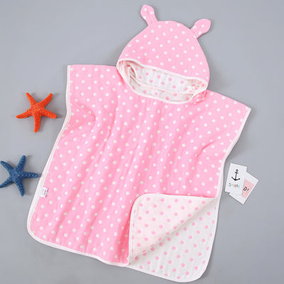 Capa de Baño Infantil con Capucha de Algodón Gasa Pura - Image 8