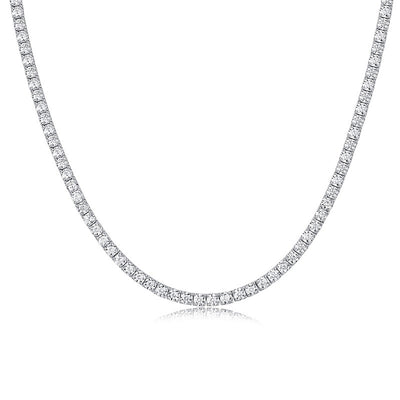 Collar Largo Río de Estrellas en Plata 925 con Moissanita Doble - Image 3