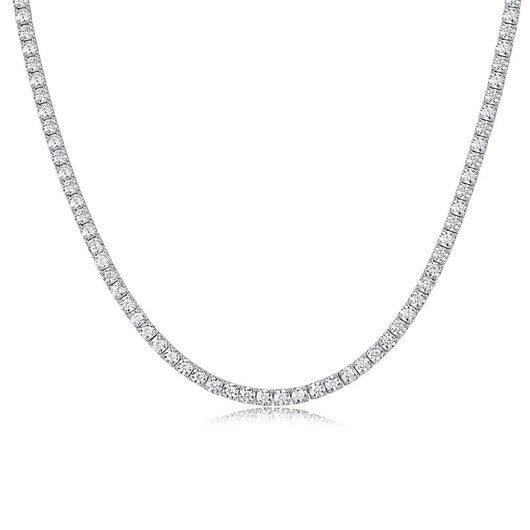 Collar Largo Río de Estrellas en Plata 925 con Moissanita Doble - Image 3