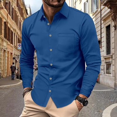 Camisa Casual de Manga Larga con Botones para Hombre - Image 6